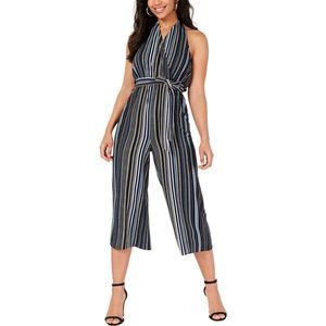 Almost Famous Juniors' Printed Halter Jumpsuit L